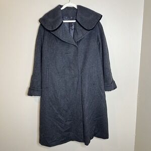 Women's Vintage‎ Coat Wool 2X Peter Pan Round Color Long Preppy Classic Botany